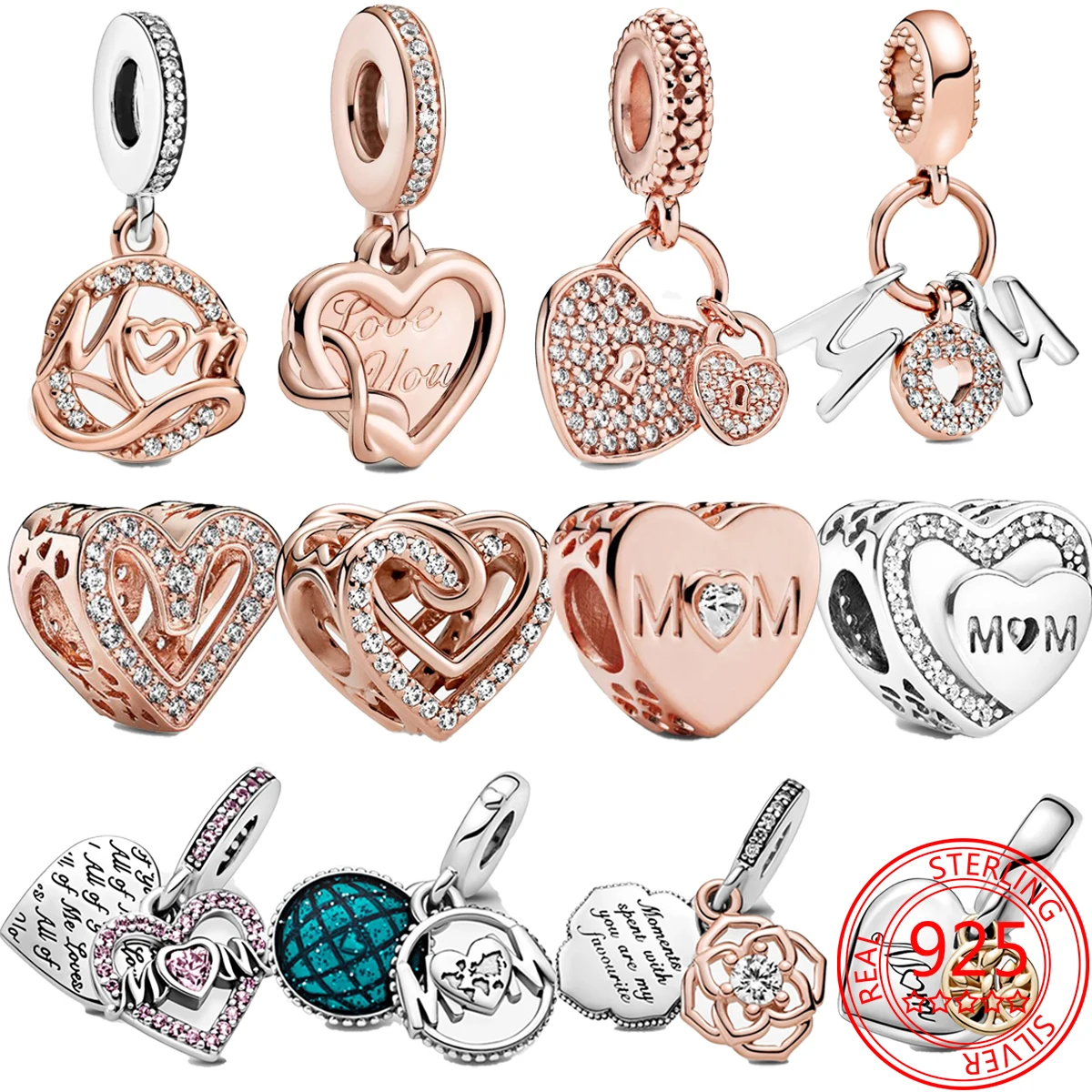 Romantic 925 Sterling Silver Two Tone 