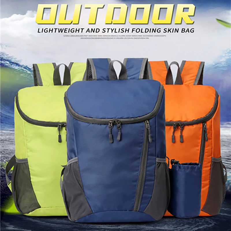 

Trendy Lightweight Outdoor Mountaineering Bag Solid Color Fitness Dry and Wet Separation Nylon Backpack Convenient for Travel