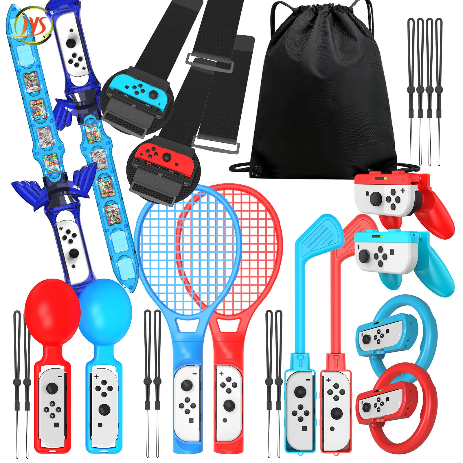 15 in 1 Switch Sports Accessories Bundle for Switch NS Sports Accessories Kit Compatible with Switch/Switch OLED Games