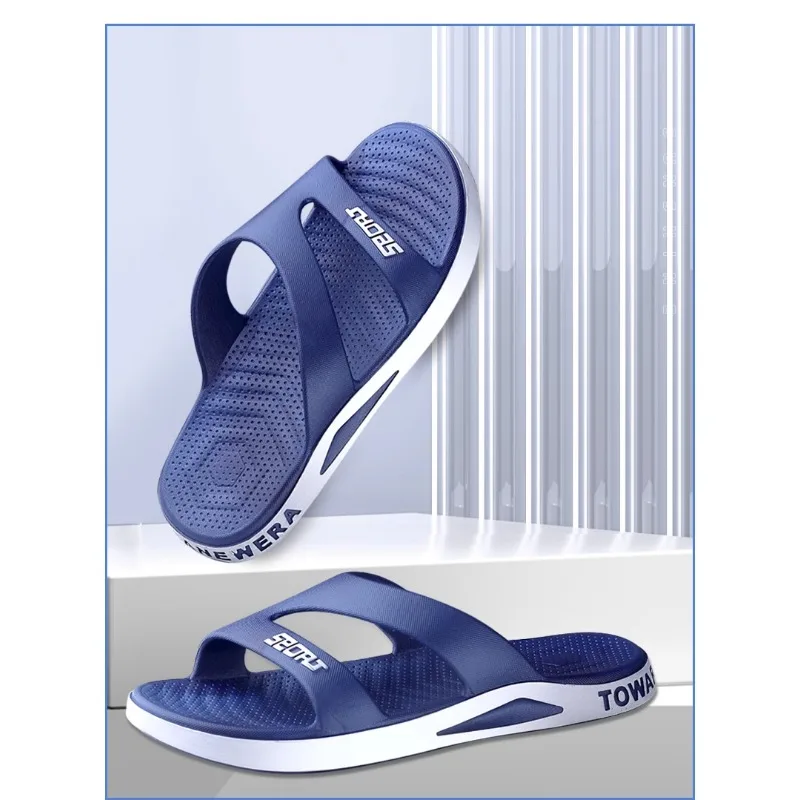 Slippers for Men Summer Outdoor Sandals Thick Bottom Non-slip Waterproof Beach Bathroom