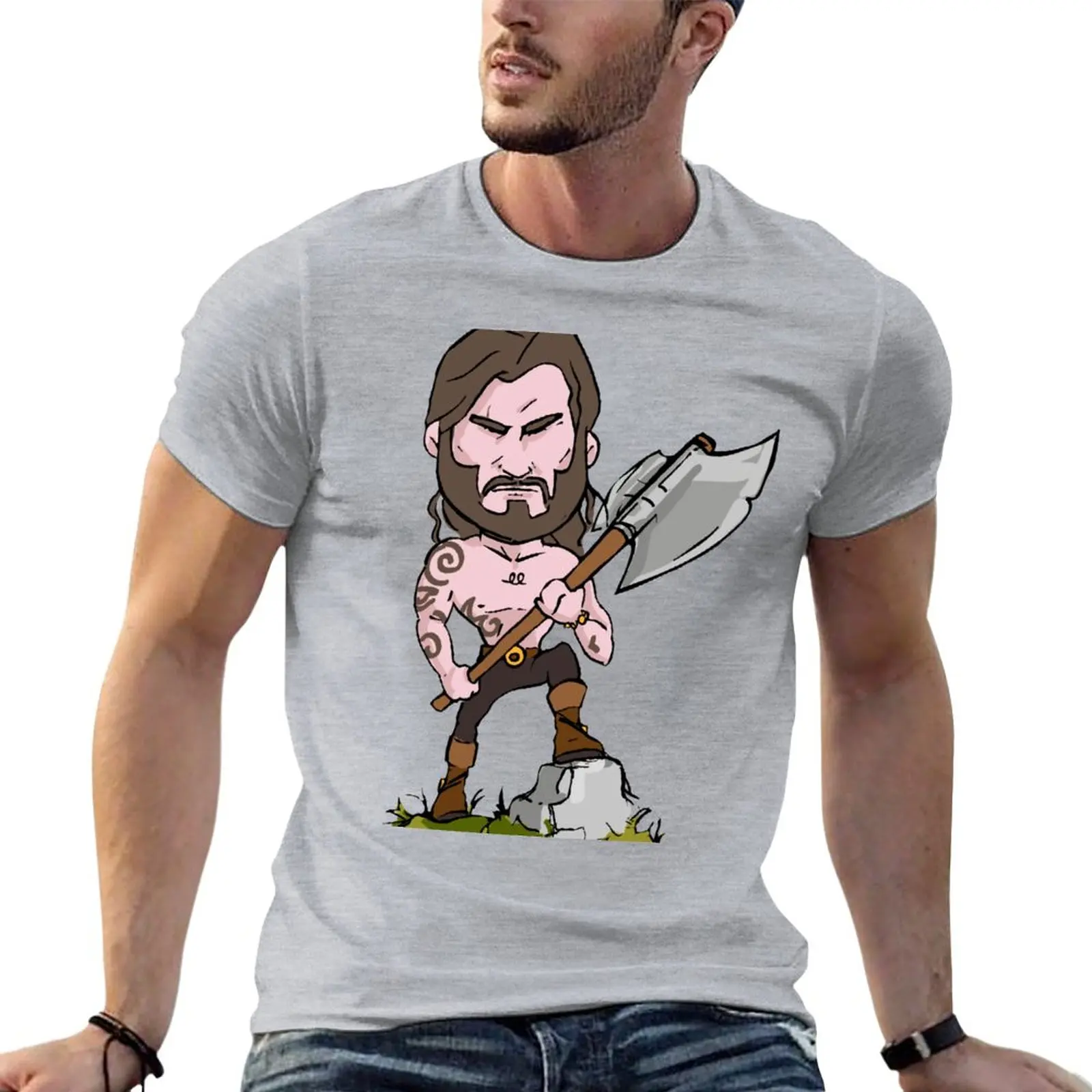 

Rollo axe T-Shirt cute clothes quick-drying plain graphics black t-shirts for men