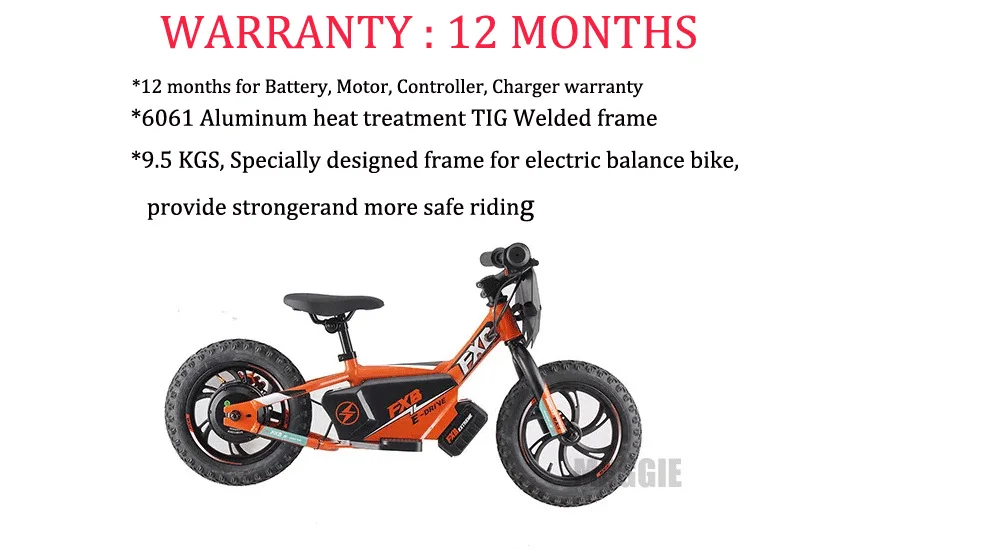 New Design 12inch Children Electric Balance Bike Aluminum Frame Balance Electric Bicycle for Kids FISH Steel Monocycle Electric