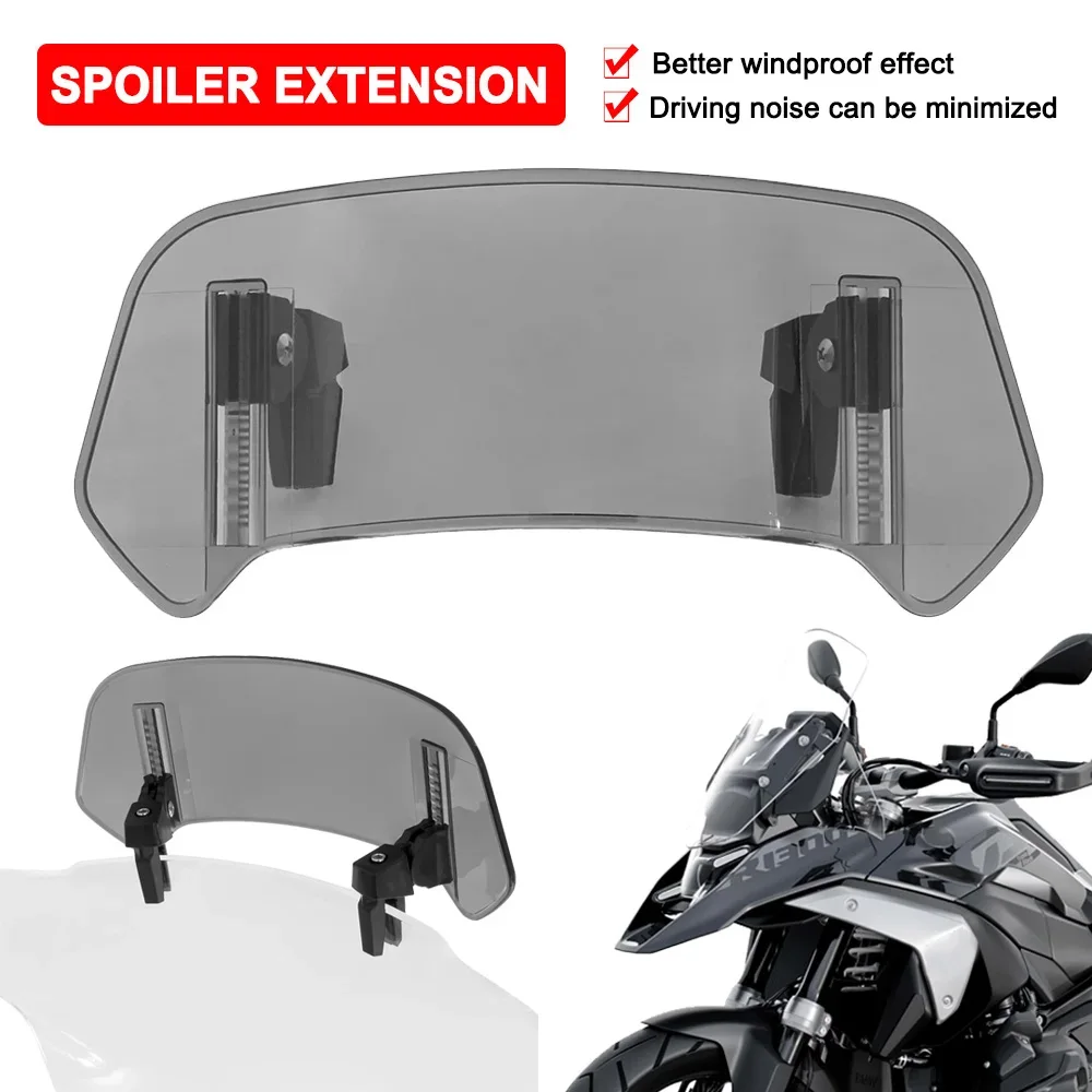 

Clamp-On Wind Deflector Spoiler Extension For BMW R1300GS 2024 Windshield Windscreen For R1250GS R1200GS Adventure F750GS F850GS