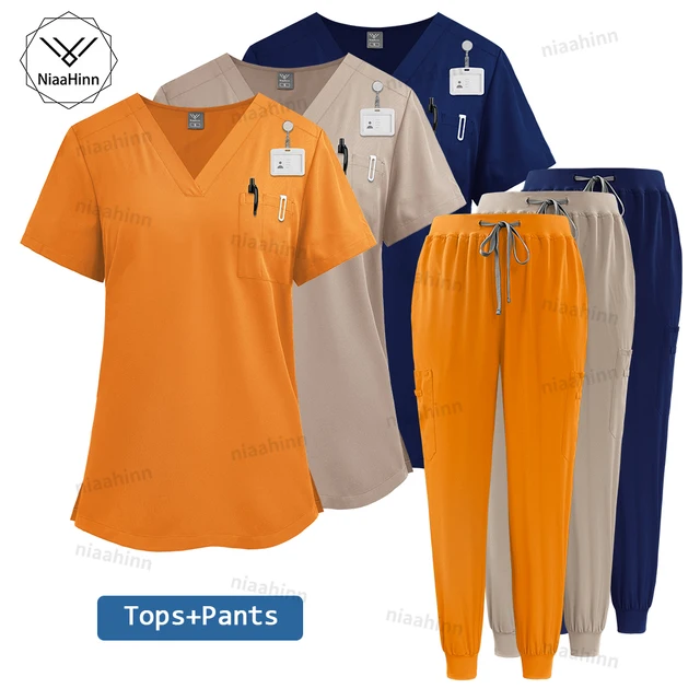 Vêtements médicaux pour femmes, ensembles de jogging, pantalons d'allaitement, robe chirurgicale, uniformes médicaux de haute qualité, uniforme de beauté en gros 1