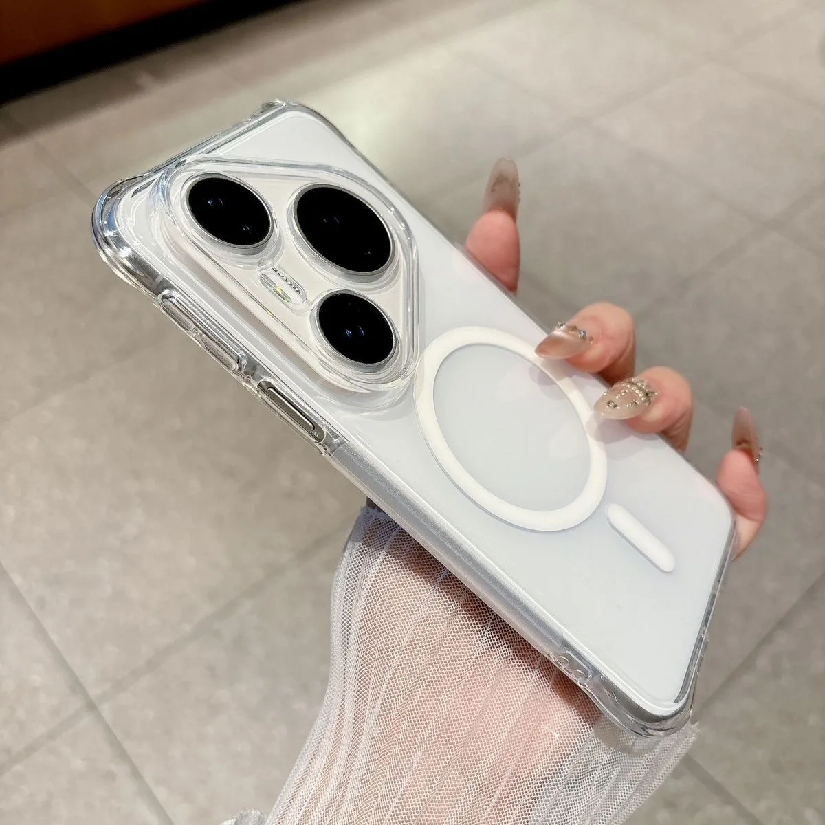 Reinforced Corners Shockproof Clear Case with MagSafe-Compatible Wireless Charging