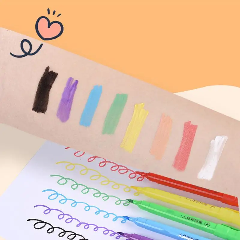Face Paint Pens Makeup Washable Marker 8 Colors Pen Body Kit For Teens And Adults For Halloween Party Cosplay 5