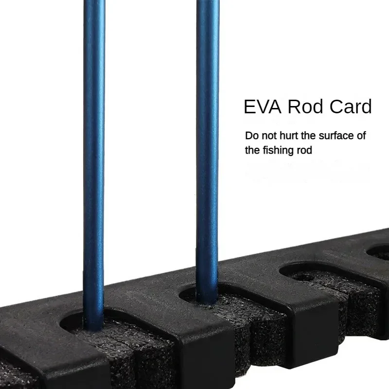 Fishing Rod Storage Rack 6 Holes Wall-mounted Fishing Pole Holder Bracket Vertical & Horizontal Display Fixed Frame