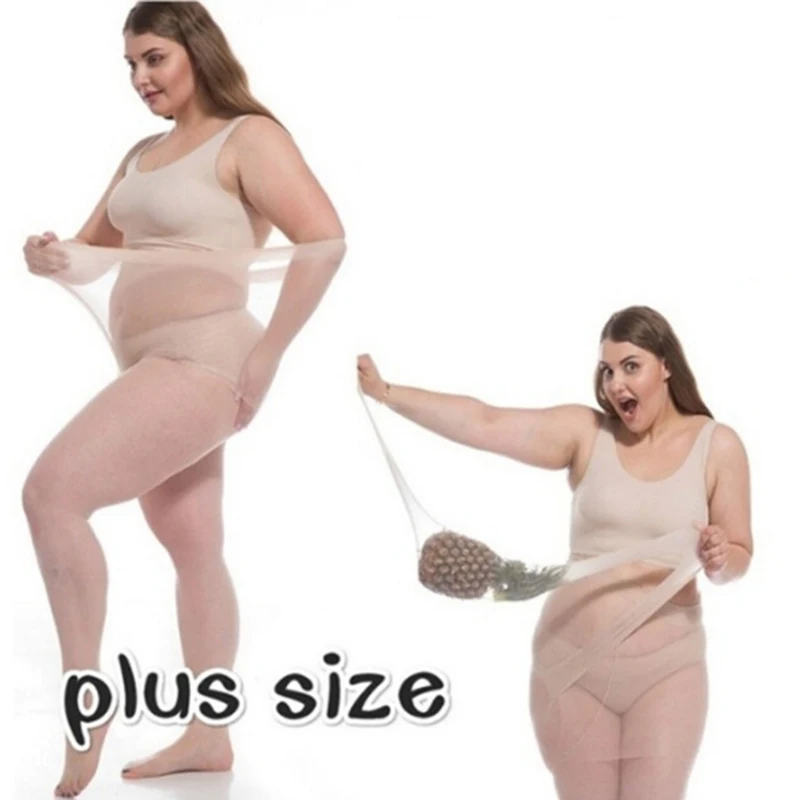 

6D Ultra-thin Large Size Pantyhose Women Plus Size Tights Solid Color Breathable Sexy Super Elastic Big Nylon Pantyhose Female