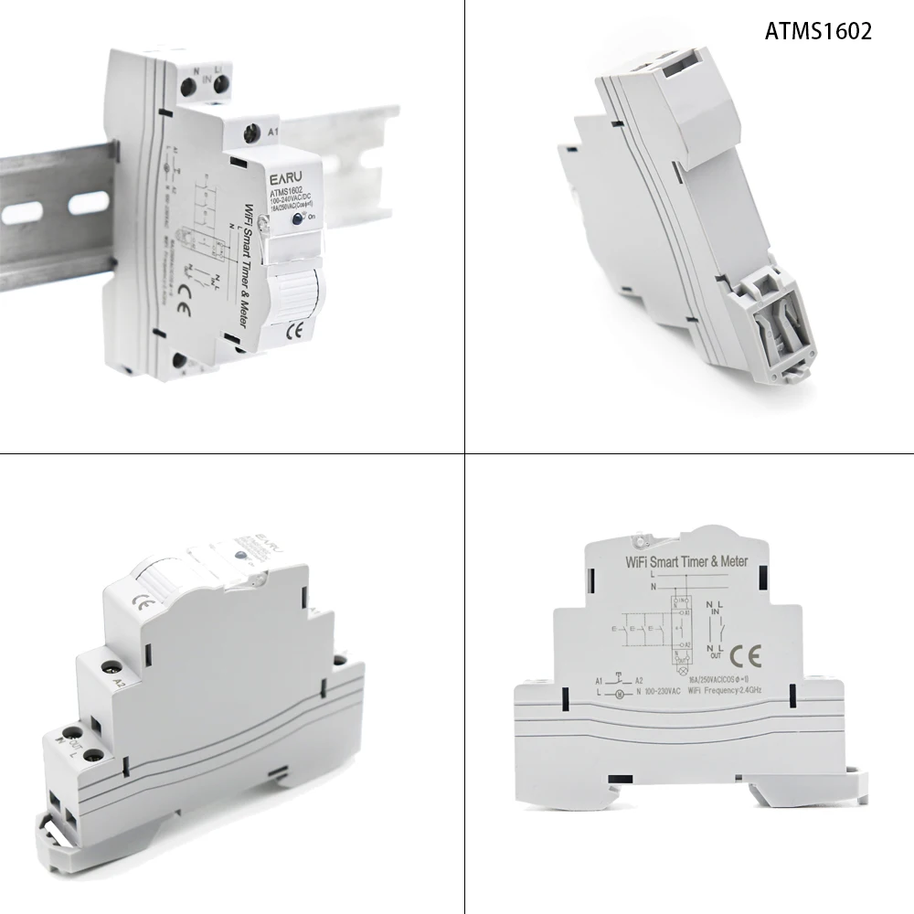 AC 110V 220V 16A Din Rail WIFI Zigbee Smart Timer Relay Switch Circuit Breaker R