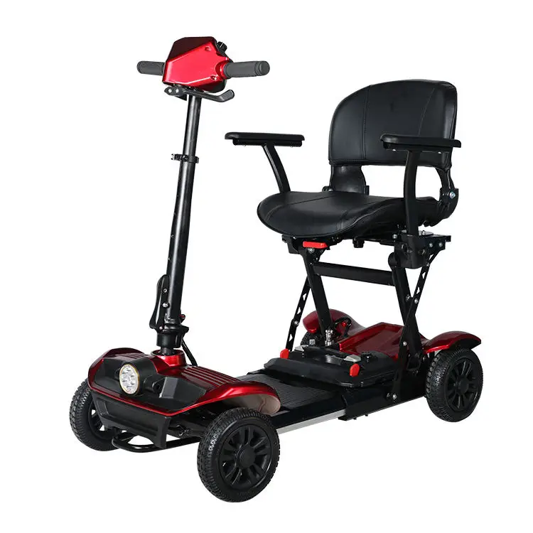 

Portable Travel 4 Wheels Elderly Electric Scooter Disabled Handicapped Folding Mobility Scooter for Seniors