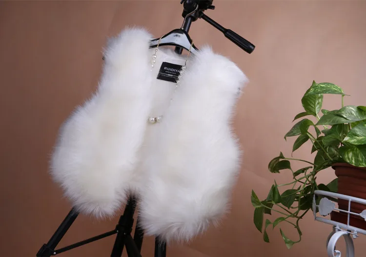 ort  Fur Vest Women's Autumn Winter Faion Slimming Belted Plu Jaet Korean Sle V-Ne No-Sve Commute Trend