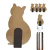 6Pcs Cat Hooks Self-adhesive Door Wall Hook For Kitchen Bathroom Towel Key Holder Rack Stainless Steel Metal Hook Home Supplies 4