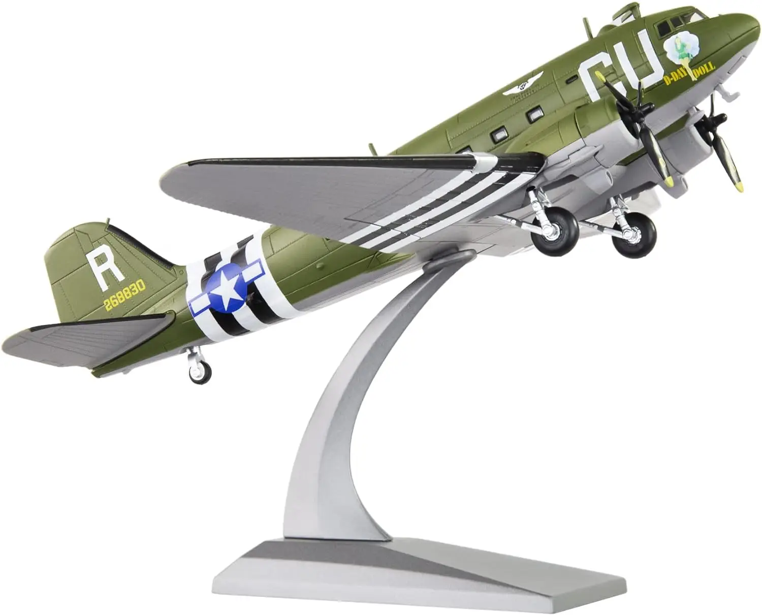 

1/100 C-47 Transport Aircraft Plane Metal Aircraft Model Diecast Plane Model for Collection or Gift