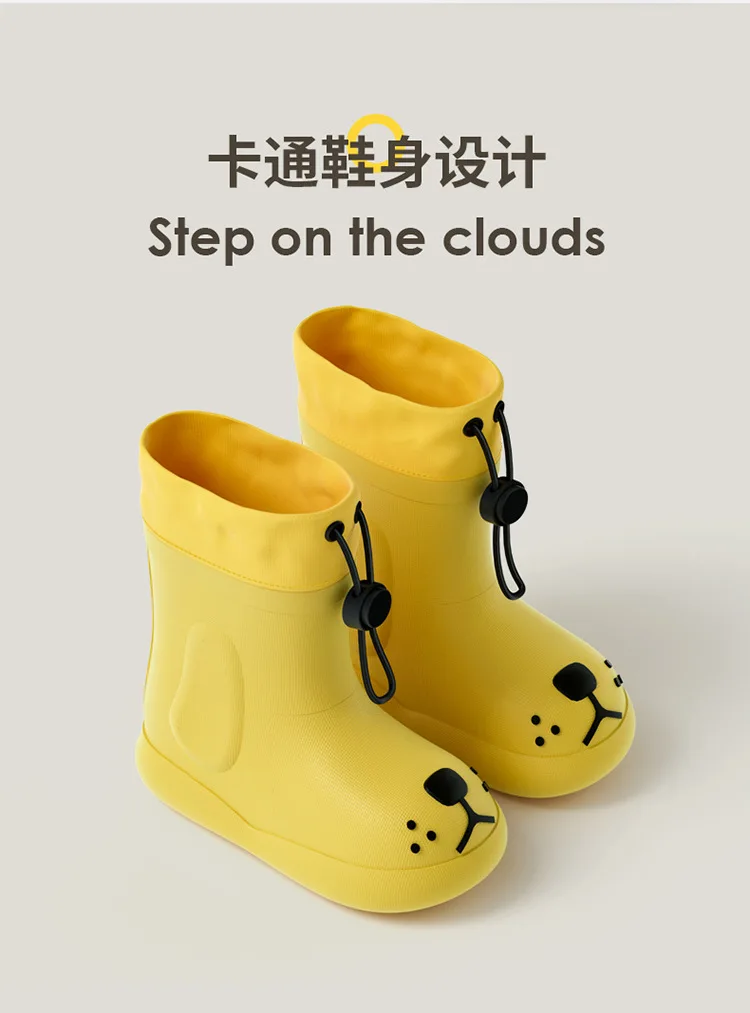 Childrens Waterproof Rain Boots - Boys and Girls EVA Safety Shoes