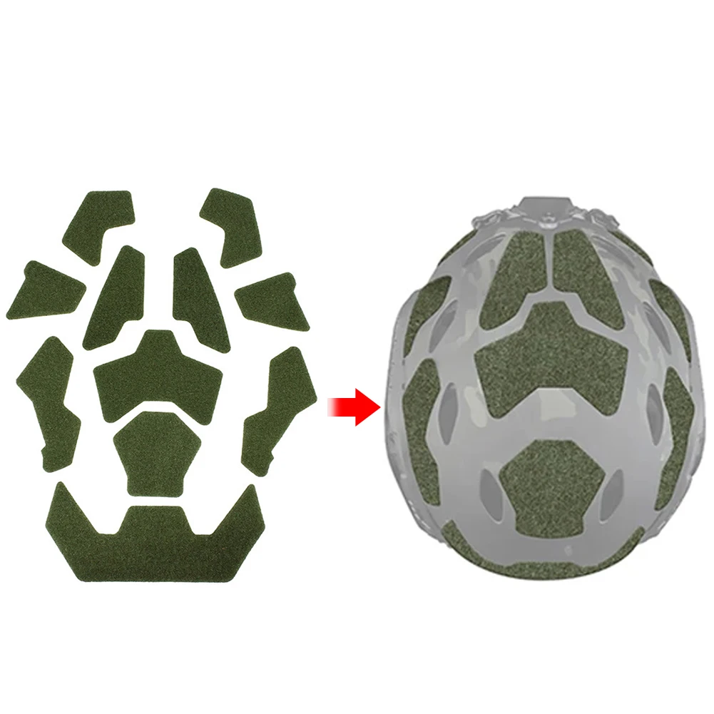 11Pcs/set Super High Cut Tactical FAST Helmet Magic Sticker Velcros Universal Tape Helmet Padding Stickers for Football Helmet