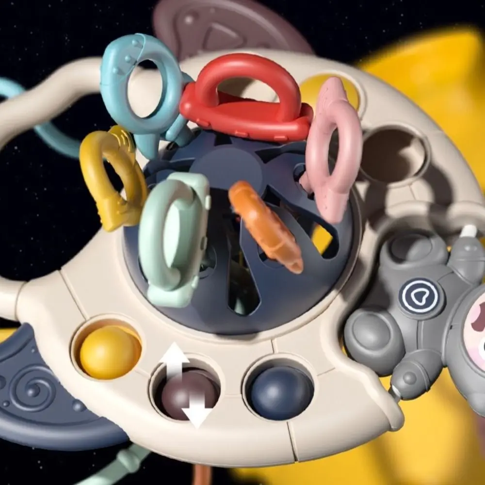 

Teething Toy Baby Pull String Toy Develops Cognitive Tiger Montessori Sensory Toys Finger Grasp Training Astronaut 1-3 Years