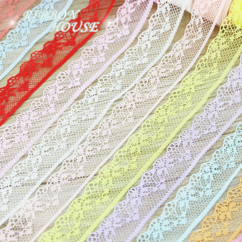 (10 Yards/roll) 20mm White And Black Lace Fabric Webbing Decoration Gift Packing Material Handmade DIY Laces