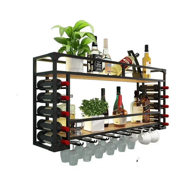 Wine Rack Wall Display Beer Storage Home Bar Cabinet Restaurant Commercial Bar Schrank Decoration