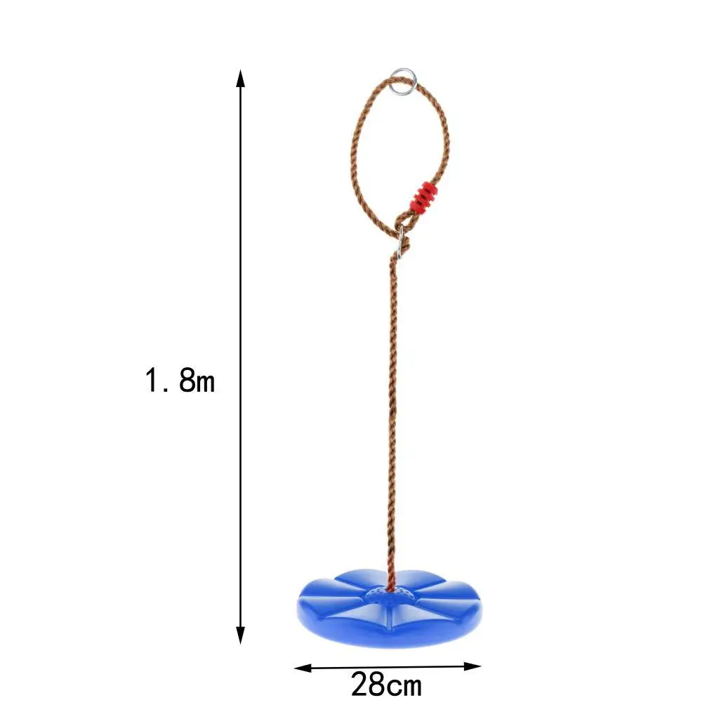 Tree Swing Disc Seat with Climbing Rope Outdoor Playground Set Accessories Tree 6