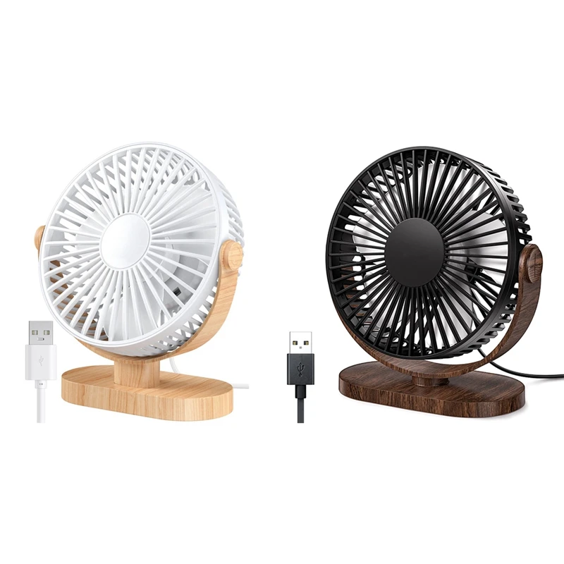 

6.5 Inch USB Desk Fan 3 Speeds Quiet Portable Desktop Table Fan 360° Adjustment Personal Mini Fan For Home Office