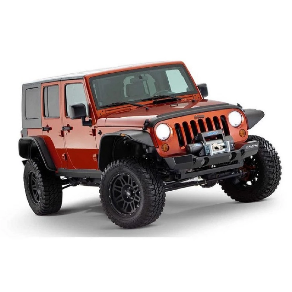 

4PCS ABS Fender Flares Aircraft Wheel Eyebrow for Jeep for Wrangler JK 2007-2017 J094 LantSun