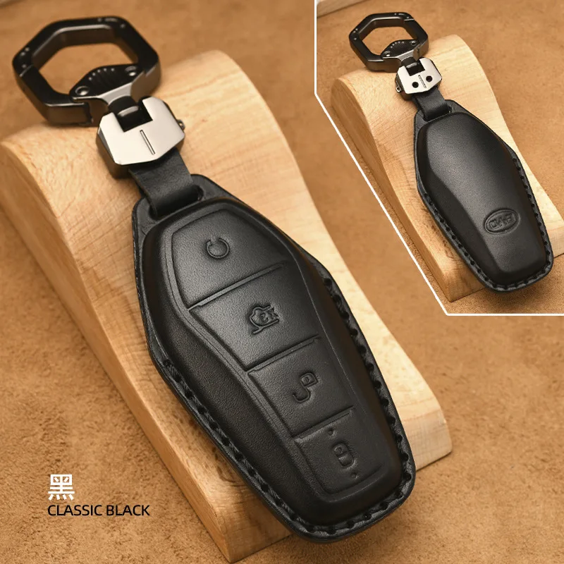 Classic Leather Key Pouch Car Key Holder Key Chain Protective