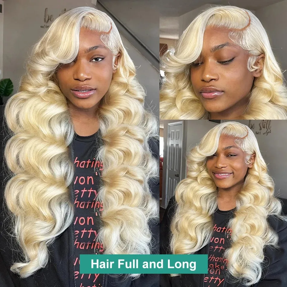 40 Inches HD 250% 613 Blonde 13x6 Lace Front Human Hair Wigs Body Wave 13x4 Lace Frontal Wig 5X5 Glueless Ready to Wear