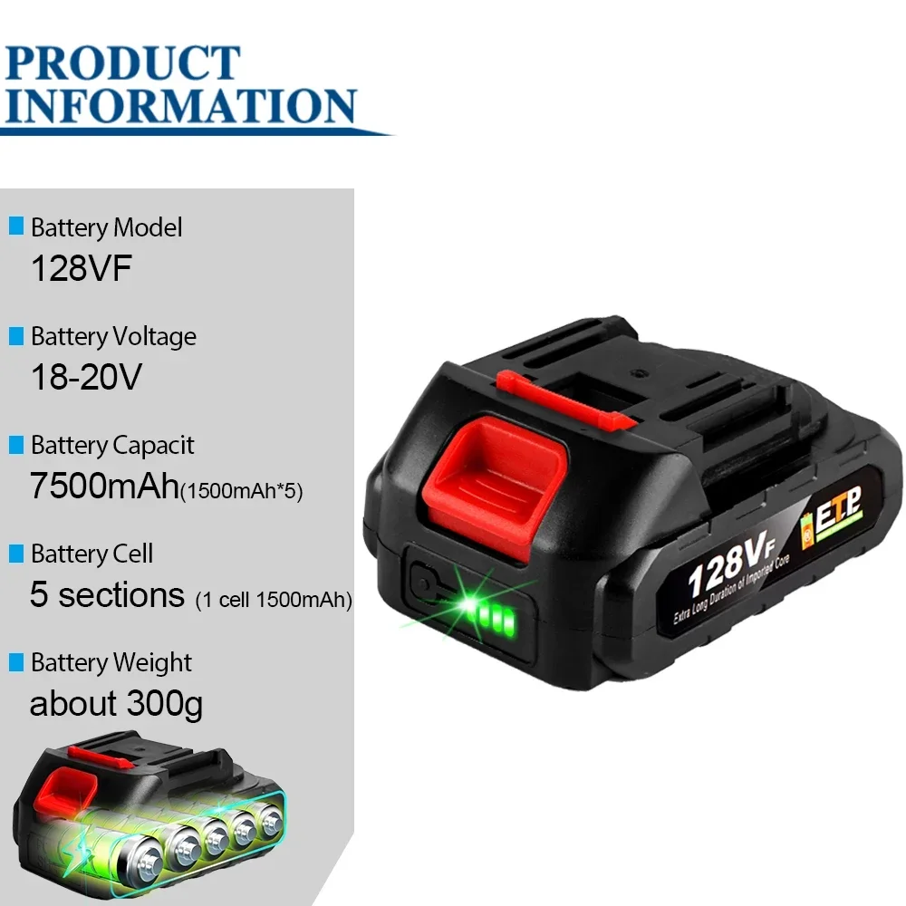 Yofidra 18-20V Rechargeable Lithium Battery EU Plug for Brushless
