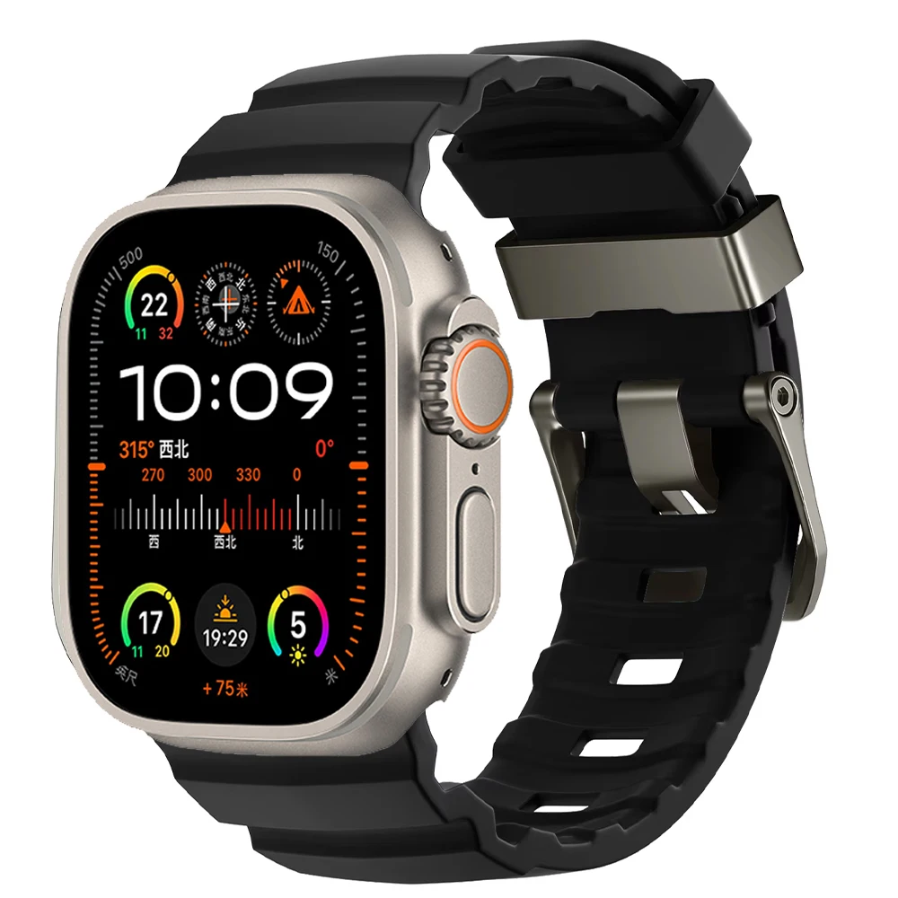 Enhanced Silicone Strap for Apple Watch - Comfortable and Replaceable Bracelet