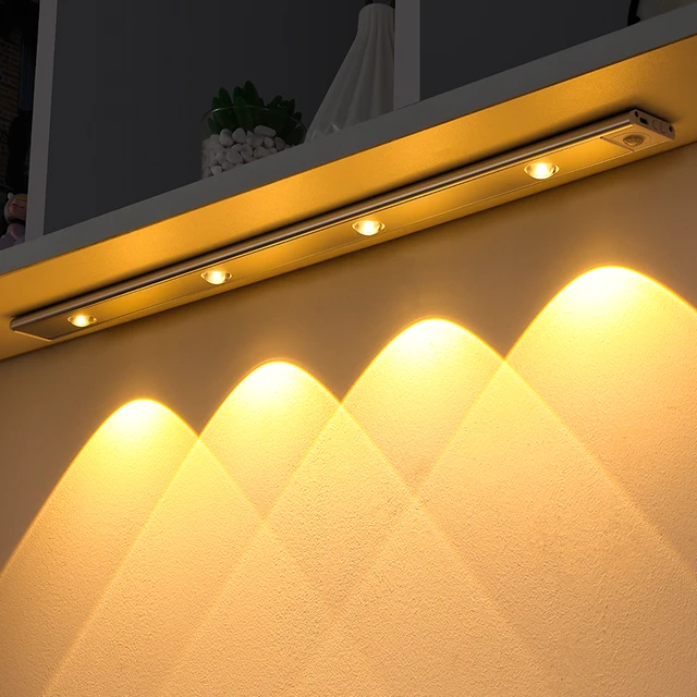 PZSUNLY-Luz LED ultrafina para armario, iluminación nocturna con Sensor de movimiento  inalámbrico, carga por USB, 40/60/80cm, TYPE-C Cocina - AliExpress