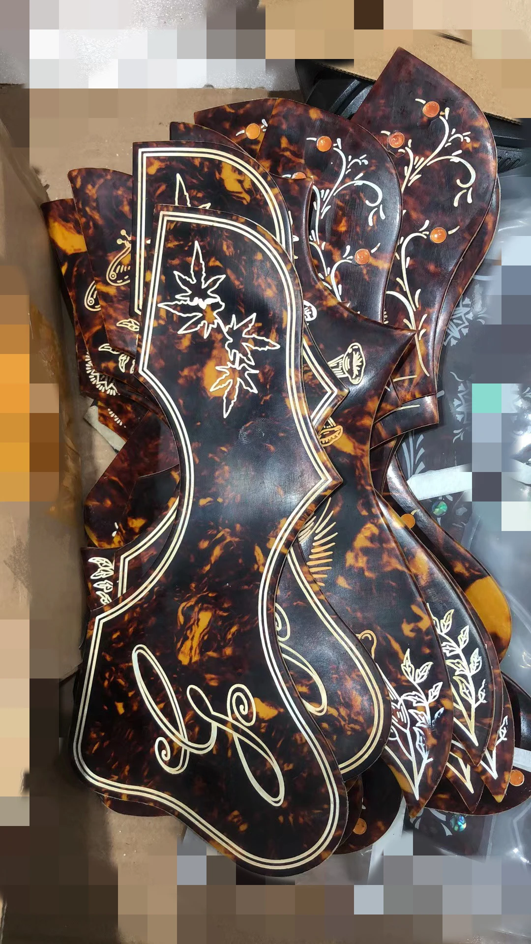 freeshippingcustomizepickguardhandmadeAbaloneinlaysjumbo