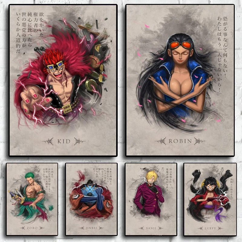 

Luffy Canvas Artwork Painting Hanging Christmas Gifts Wall Stickers Prints and Prints Modern Living Room Poster Home