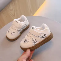 Autumn Graffiti Design New Baby Shoes Unisex Boys Girls Soft Non-Slip Sole Infant Casual Baby Walking Shoes 2