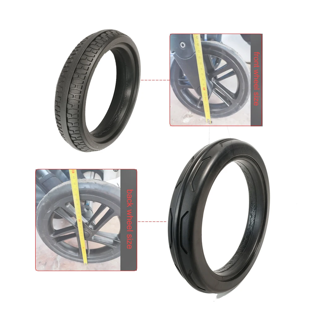 Custom Buggy Tire For Jane Muum Front Or Rear Wheel All Terrain Tyre Cover PU Tubeless Wheel Casing Baby Stroller Accessories