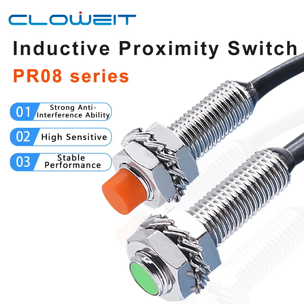 Sensore Di Prossimità Induttivo PR08-1.5DP - DC 12-24V, PNP NO | Tipo Cilindrico Per Automazione - Foto 6