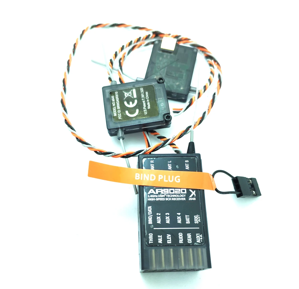 AR9020 9-Channel 9CH Receiver WITH 2 Satellite Antenna For DSMX/XPlus DSM2 2.4ghz dx8 dx9 Transmitter receiver antenna rc receiver