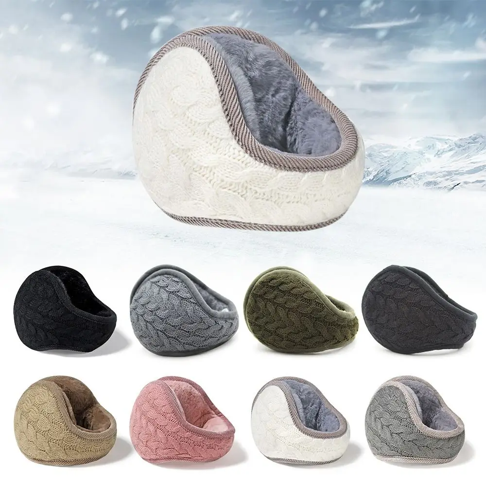 Unisex Warm Knit Earmuffs Ventilated Warmer Softer Comfortable Skin-friendly Fuzzy Liner Multiple Colors Cycling