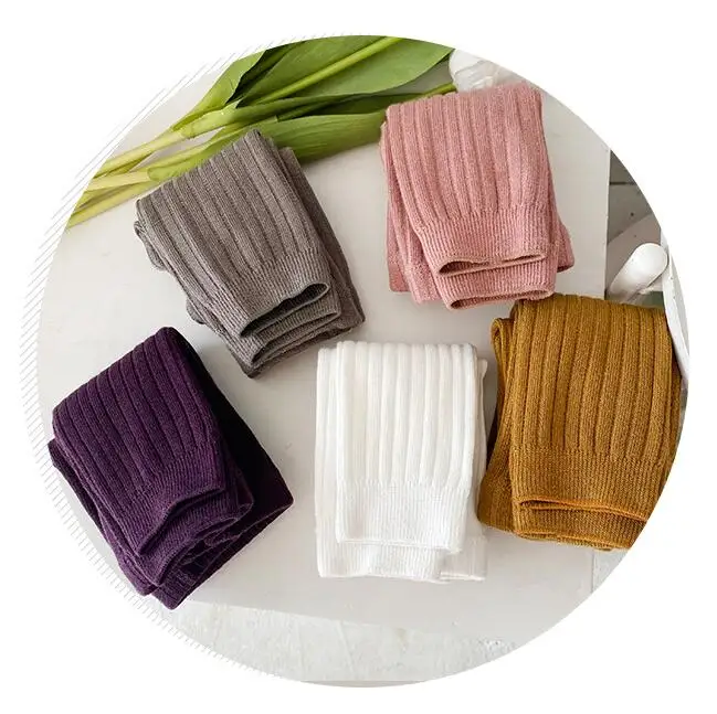 Spring Autumn Baby Pants Newborn Girls Leggings Soild Color Cotton Pants Kids Children Leggings 0-6 Years