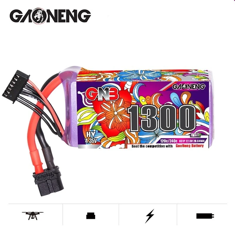 RC Drone Battery GNB 22.8v 1300mAh 120C/240C LiPo Battery For RC Quadcopter Helicopter FPV Parts HV 6s 22.8v rc drone battery