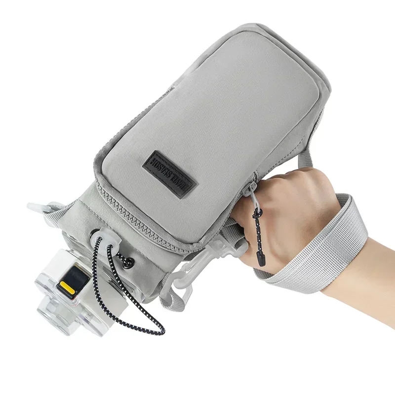 1PC Portable Water Bottle Bag With Phone Pocket Thermal Vacuum Mug Cup Sleeve Cup Insulated Protective Cover Strap Holder Pouch