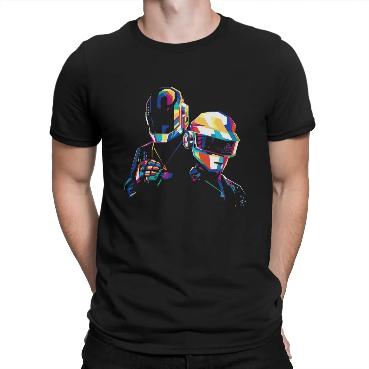 thumbnail image 1 of Camiseta colorida de Manuel de Homem Christo para hombre, banda de producción electrónica, cuello redondo, camiseta de algodón, 1 of 6