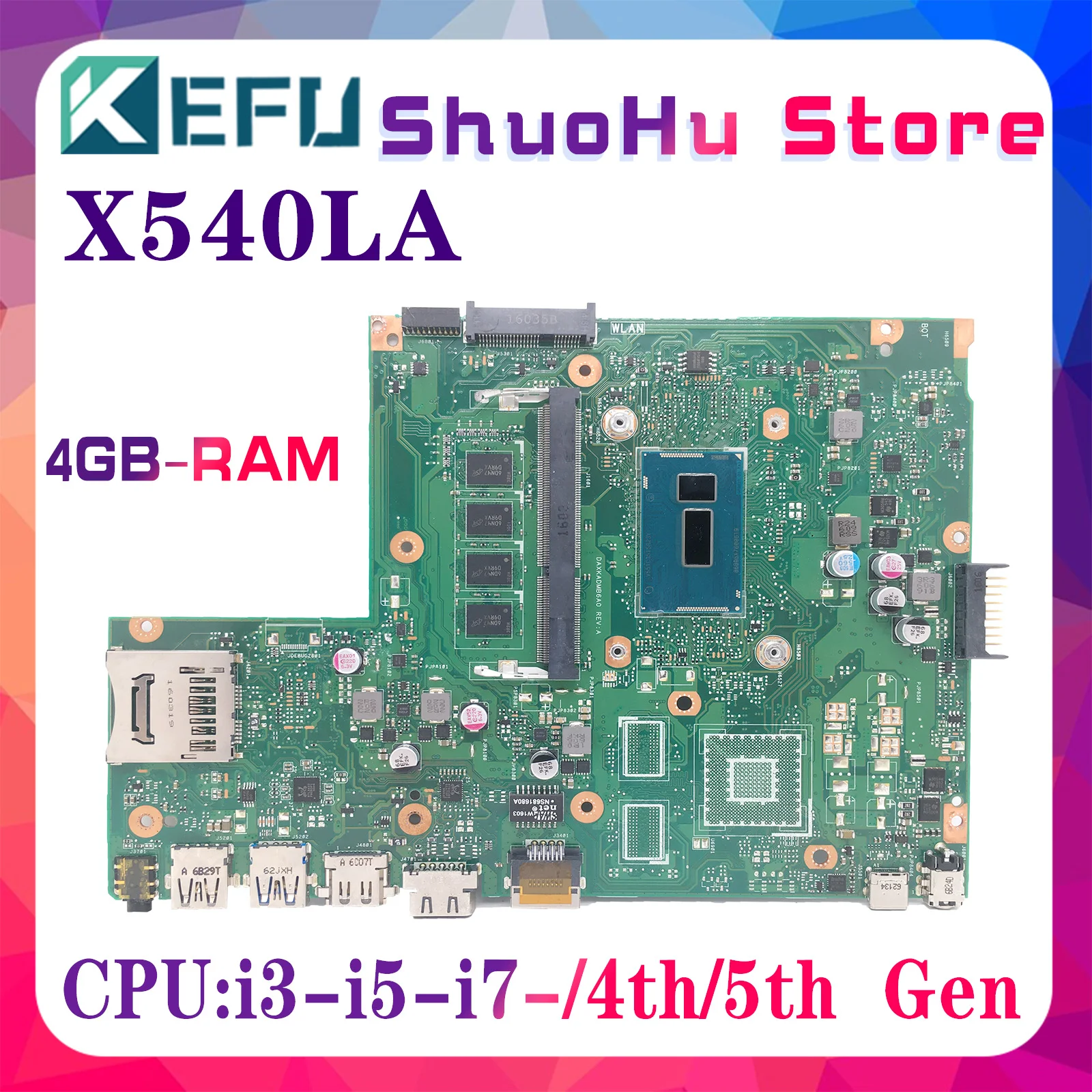 X540LJ Mainboard UNTUK ASUS X540L F540LA X540LA X540 Motherboard Laptop