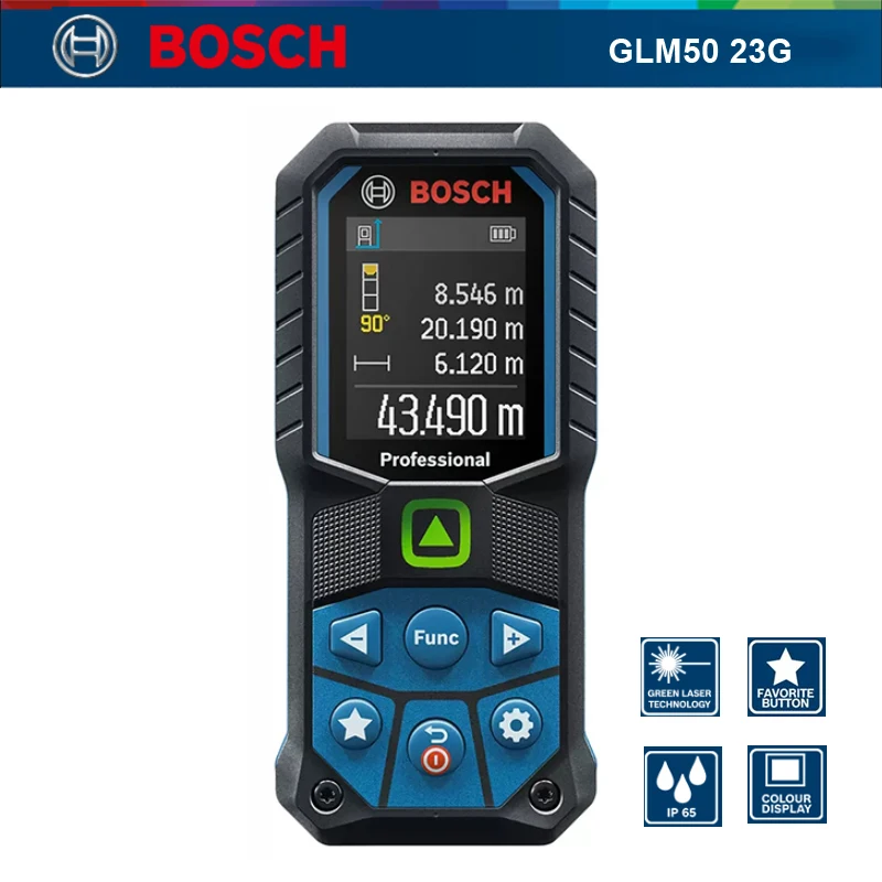 Bosch Glm 50-23G Telemetro Laser Verde Professionale 50M Righello Laser Multifunzione Misuratore Di Distanza Strumento Di Misurazione Elettronico