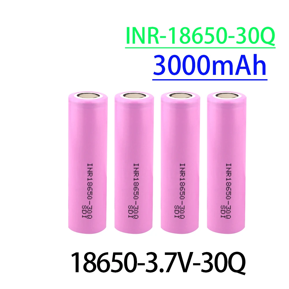 

100% original novo inr18650 bateria 3.7v 18650 3000mah INR18650 30q li-ion baterias recarregáveis High capacity battery