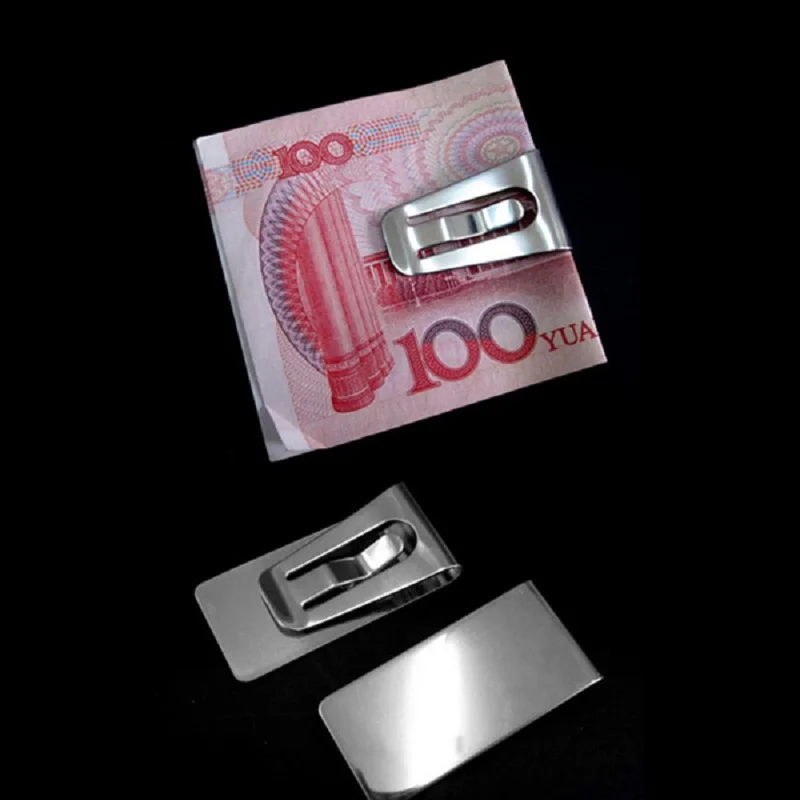 Durable Slim Money Wallet Clip Clamp Card Stainless Steel Credit Business Card Holder Stainless Steel Brass Bill Clip Clamp New