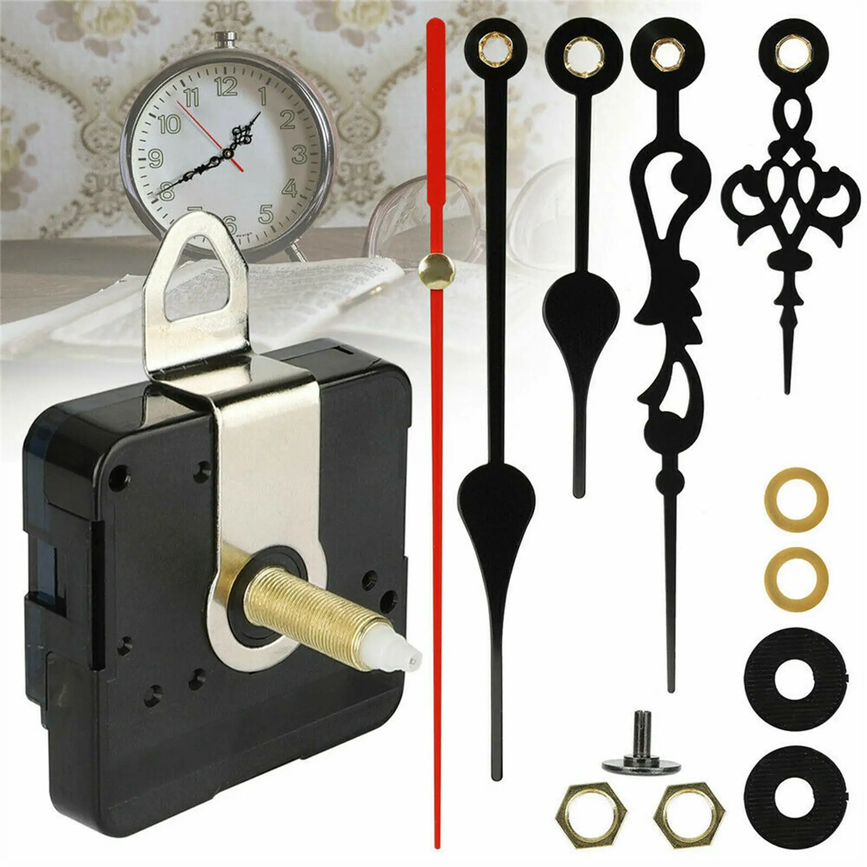 31MM Long Shaft DIY Quartz Clock Movement Mechanism Hands Wall Quartz Clock Repair Tool Parts Replacement