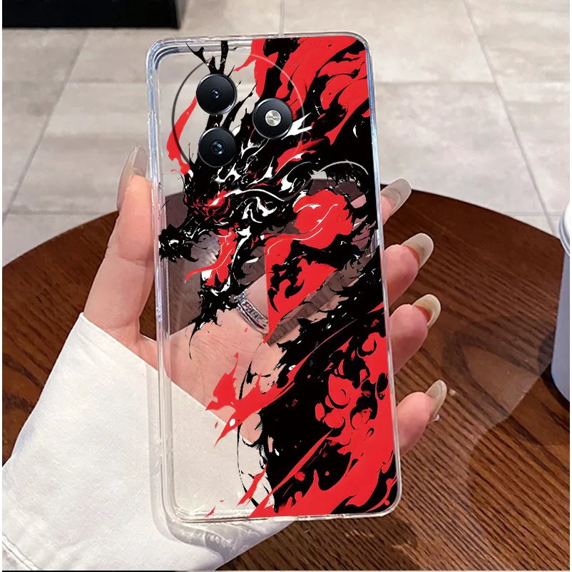 Clear Case with Cute Love Rabbit Cartoon - Luxury Soft Silicone TPU Cover