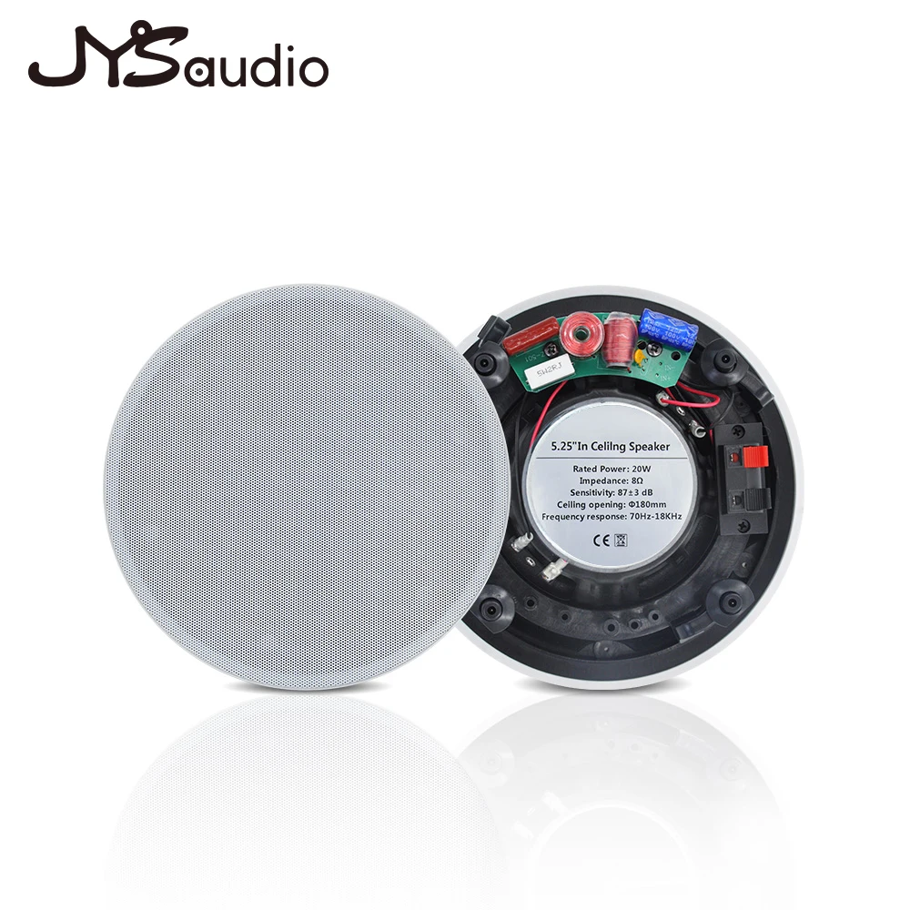 5.25Coaxial Ceiling Speaker 20W Power Stereo Sound Amplifier Home Theater Background Music Audio Public Broadcast Loudspeaker zk 1002e amp tpa3116 bluetooth 5 0 stereo digital power audio sound amplifier board 100w bass speakers amplificador home theater