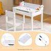 Kids Table and Chair Set, Flip Top Kids Art Craft Table w/Chair for Playroom Kindergarten, Toddler Drawing Writing Desk Set 5
