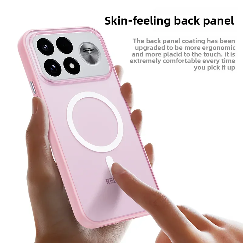 Enhanced Magnetic Transparent Phone Case with Ultra Hard Protective Shell